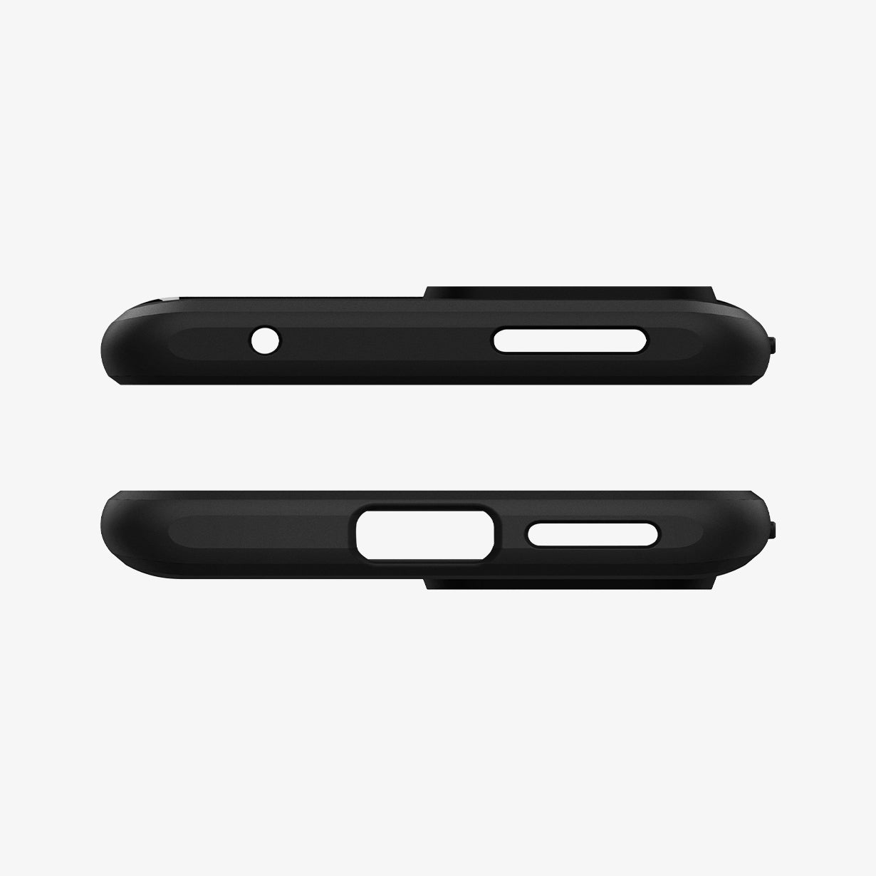 ACS03861 - Xiaomi 11T Pro Rugged Armor Case in Matte Black showing the top and bottom