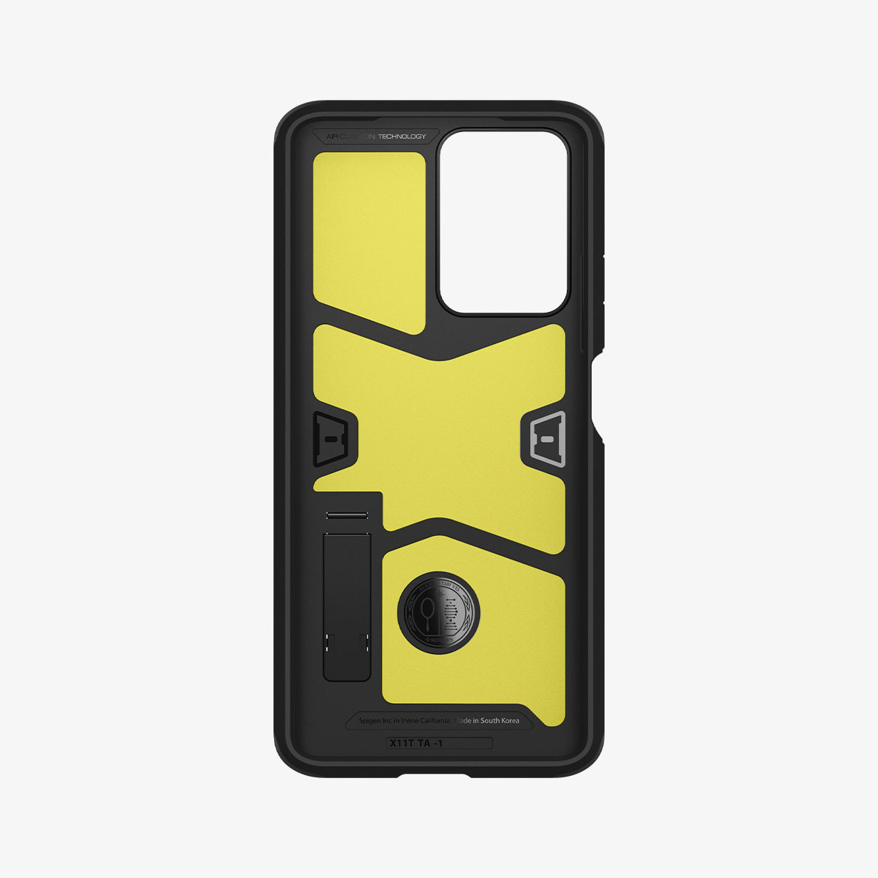ACS03863 - Xiaomi 11T Pro Tough Armor Case in Black showing the inner of case with impact foam on it