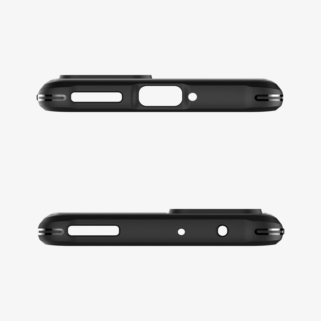 ACS04361 - Xiaomi 12 Pro Rugged Armor Case in Matte Black showing the top and bottom