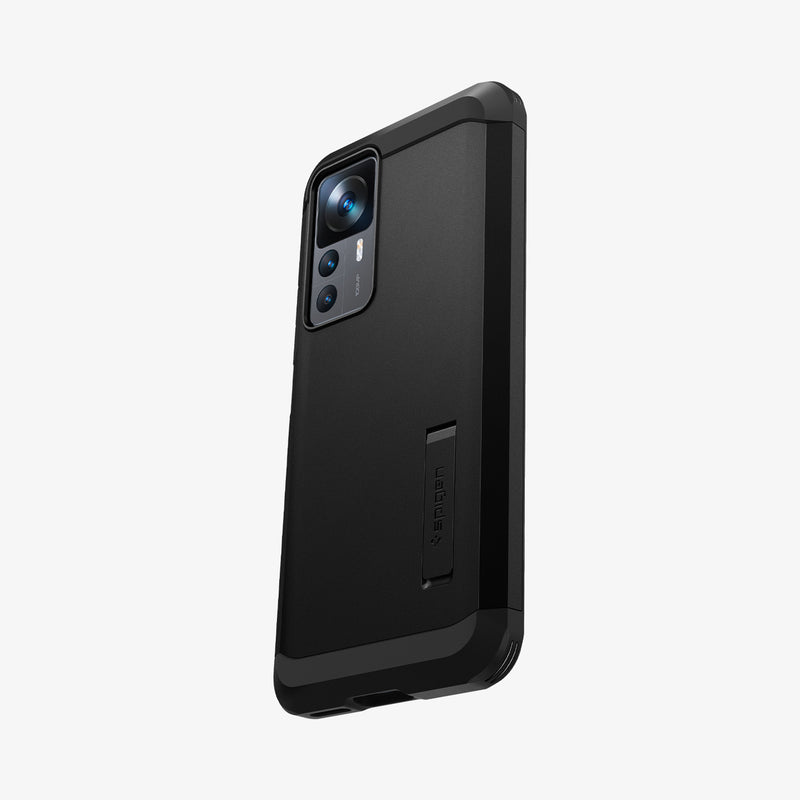 ACS05300 - Xiaomi 12T Pro Tough Armor Case in Black showing the back and partial side