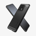 ACS05325 - Xiaomi 13 Pro Rugged Armor Case in Matte Black showing the back, partial side, next to it showing partial front and partial side