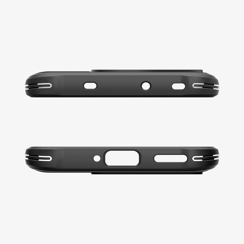 ACS07502 - Xiaomi 13T Pro Rugged Armor Case in Matte Black showing the top and bottom