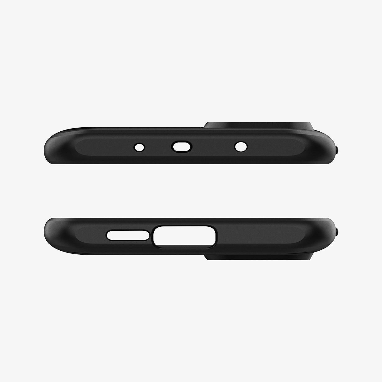 ACS02161  - Xiaomi Mi 10T Pro Case Rugged Armor in  Matte Black showing the top and bottom