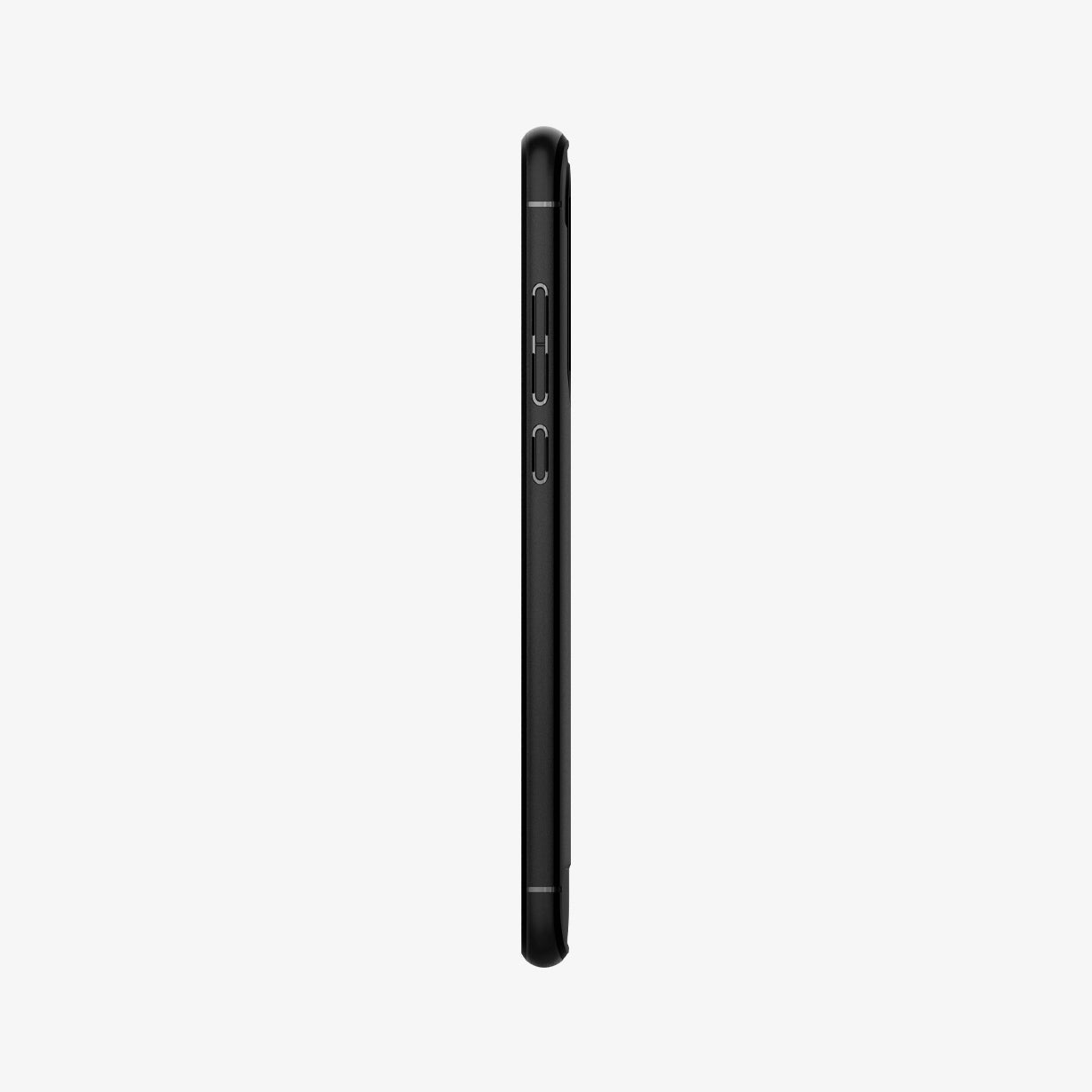 S52CS26400  - Xiaomi Mi 9 Lite Case Rugged Armor in  Matte Black showing the side with side buttons