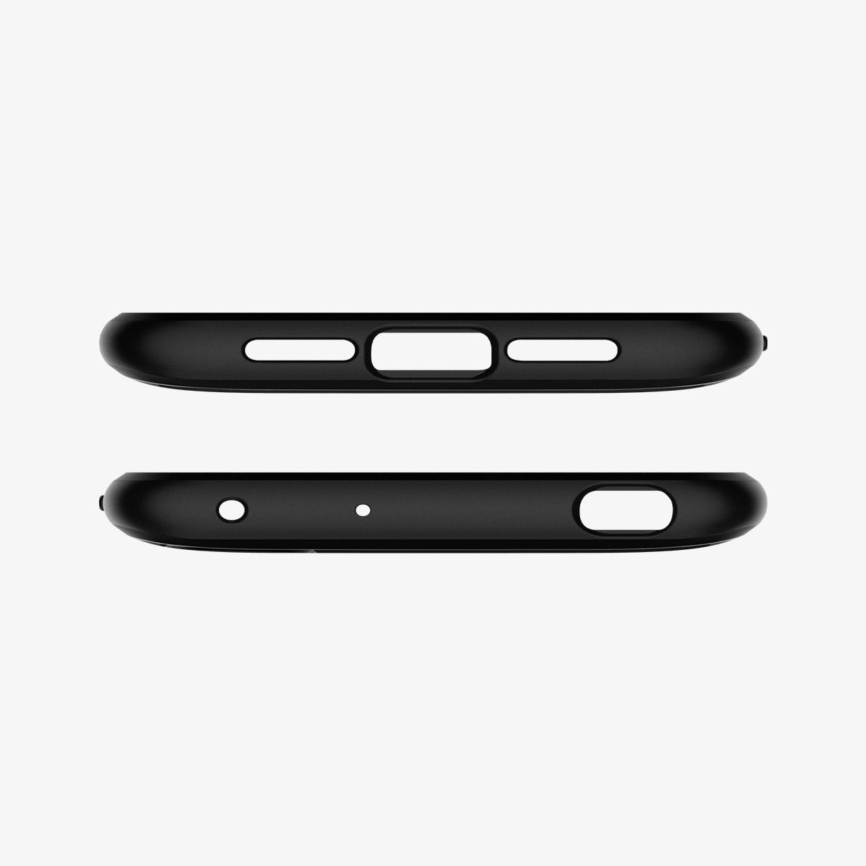 S52CS26400  - Xiaomi Mi 9 Lite Case Rugged Armor in  Matte Black showing the top and bottom