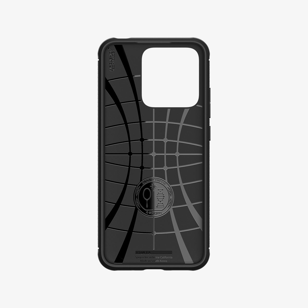 ACS04540 - Xiaomi Redmi 10A Sport Case Rugged Armor in Matte Black showing the inner case with spider web pattern