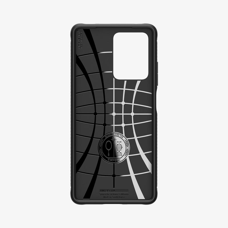 ACS05789 - Xiaomi Redmi Note 12 Pro+ 5G Rugged Armor Case in Matte Black showing the inner case with web spider pattern