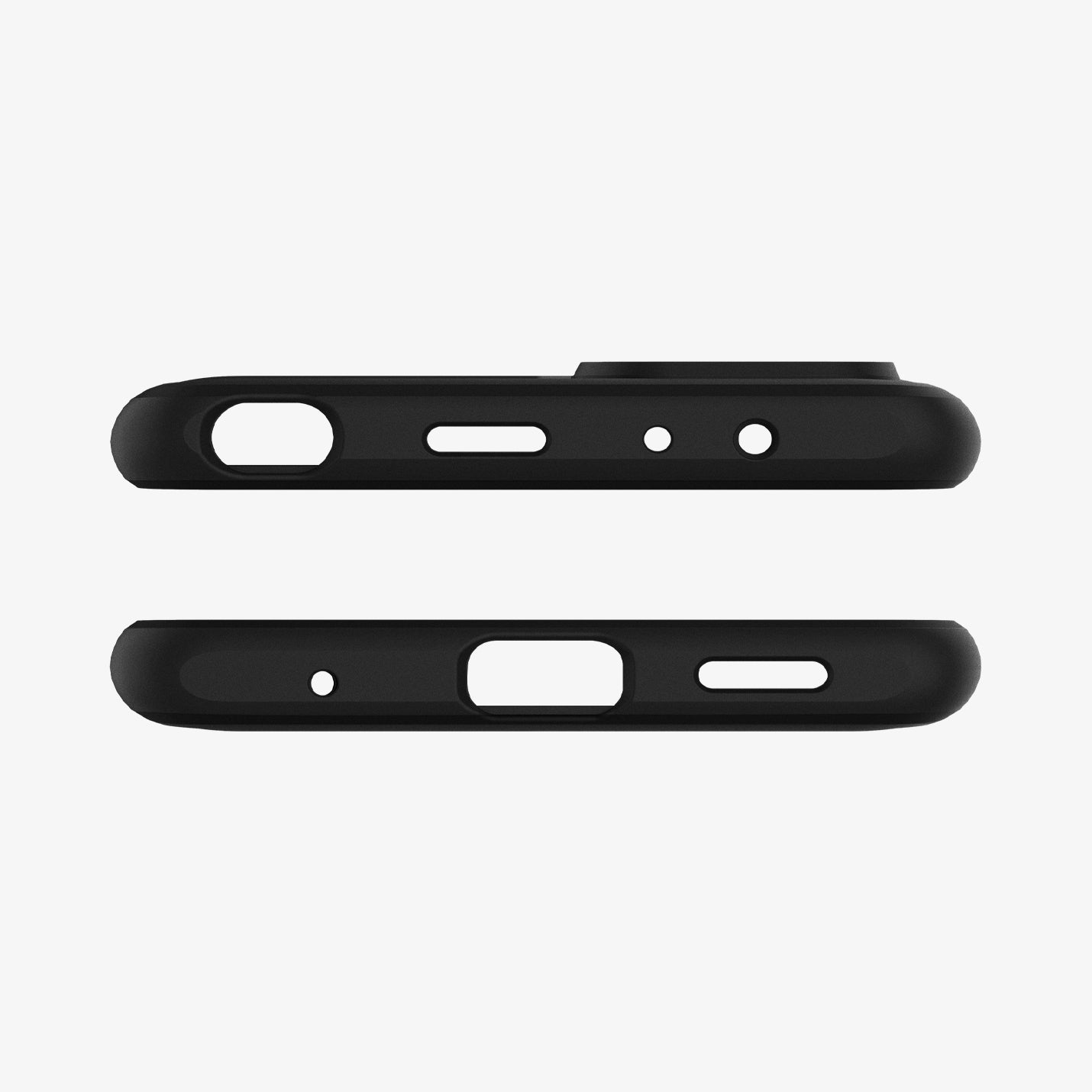 ACS02844 - Xiaomi Redmi Note 10 Pro Case Rugged Armor in Matte Black showing the top and bottom