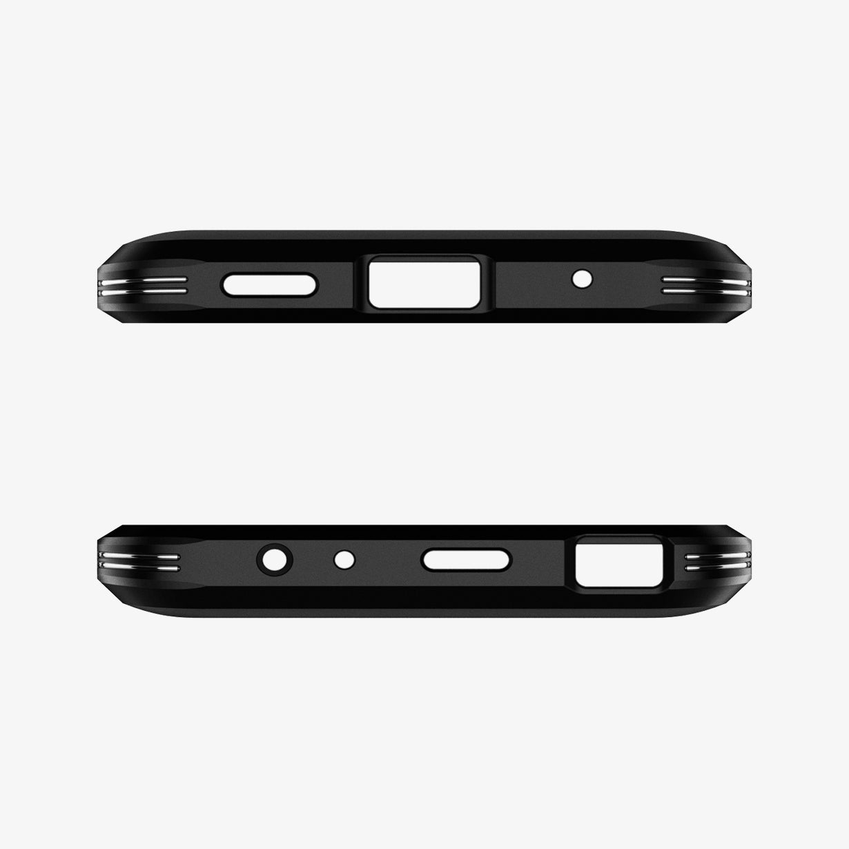ACS02846 - Xiaomi Redmi 10 Pro Tough Armor Case in Black showing the top and bottom