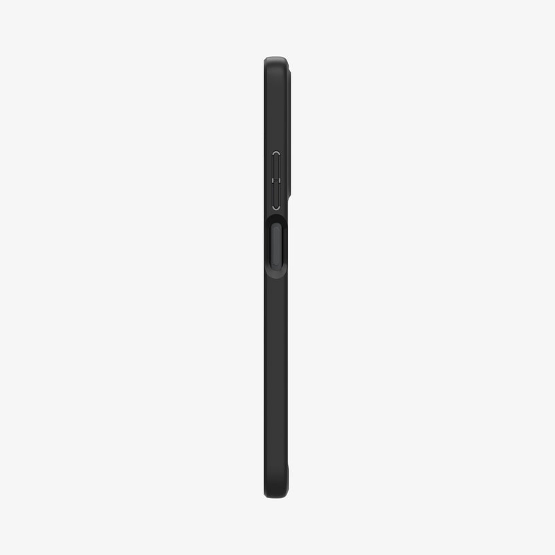 ACS04415 - Redmi Note 12 Pro Case Ultra Hybrid in Matte Black showing the side with side buttons