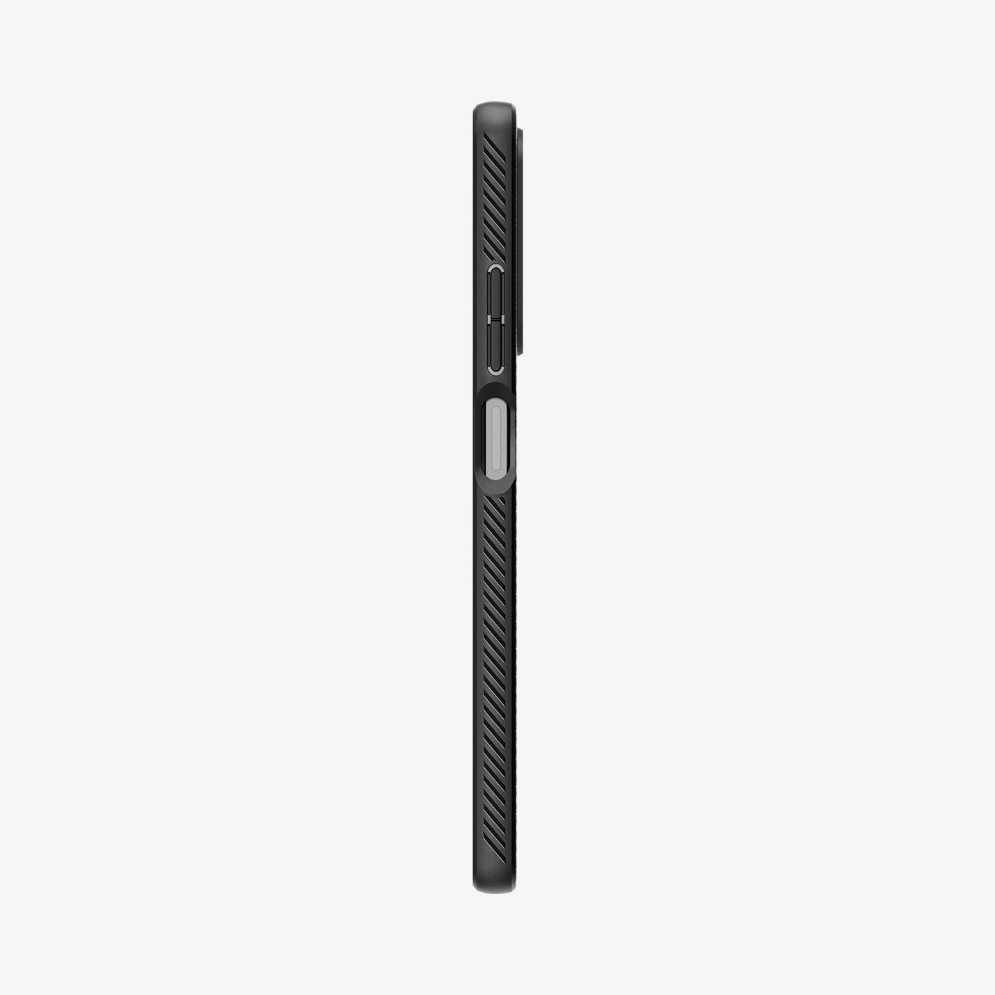 ACS04414 - Xiaomi Redmi Note 12 Pro Case Liquid Air in Matte Black showing the side with side buttons