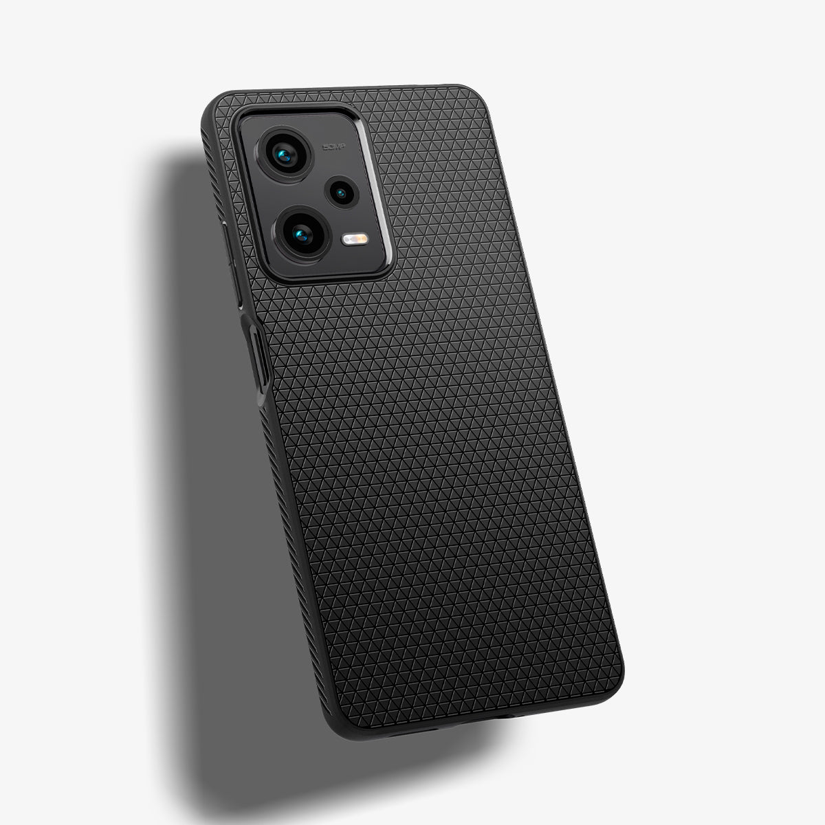 ACS04414 - Xiaomi Redmi Note 12 Pro Case Liquid Air in Matte Black showing the back and partial side inclined