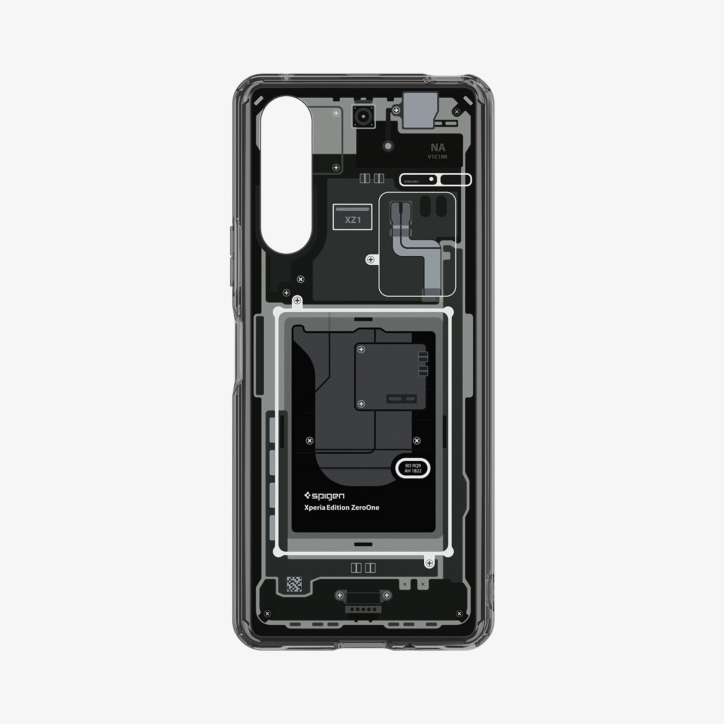 ACS06203 - Sony Xperia 10 V Case Ultra Hybrid Zero One showing the inside of case