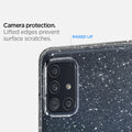 ACS00932 - Galaxy A51 Case Liquid Crystal Glitter in Crystal Quartz Camera protection lifted edges prevent surface scratches.