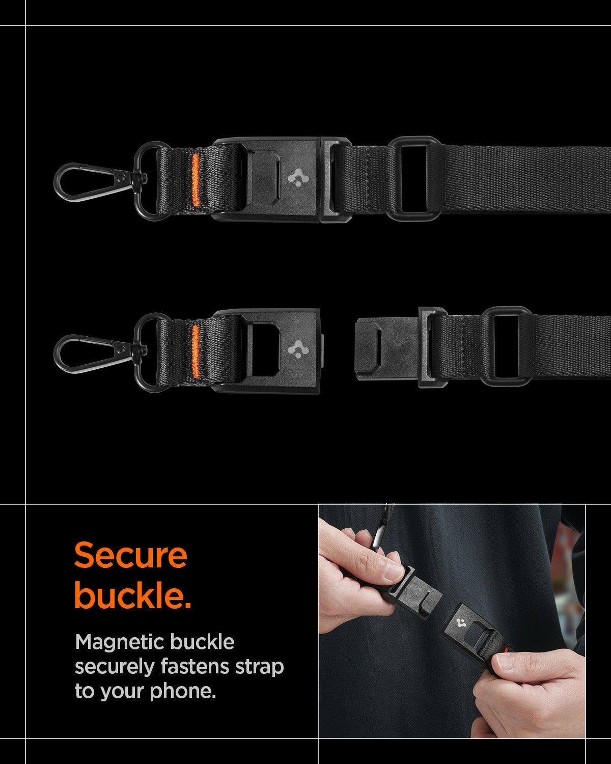 ACP11156 - Pet Car Backseat Barrier | PS200 in Black showing secure buckle