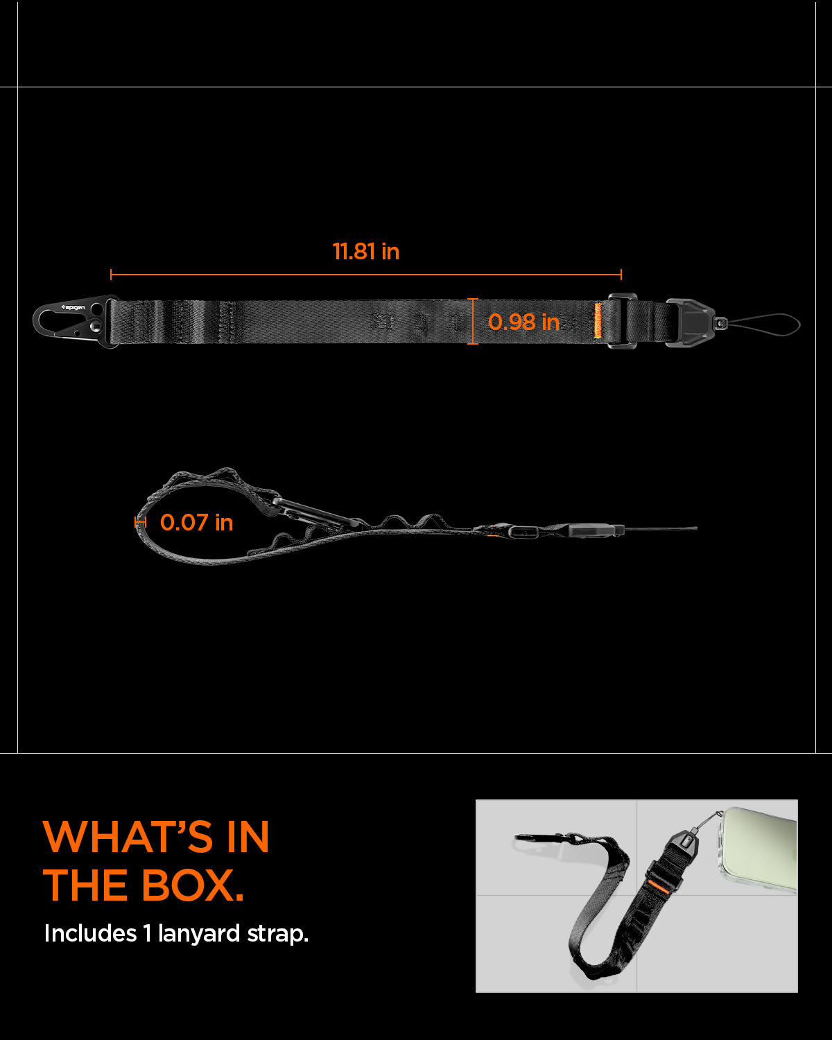 AFA10615 - The Wrist Lanyard | DA30S lanyard showing what's in the box