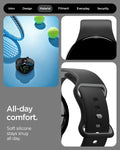 AMP09491 - PWF Series Band Nano Pop in black sesame showing the all day comfort. Soft silicone stays snug all day