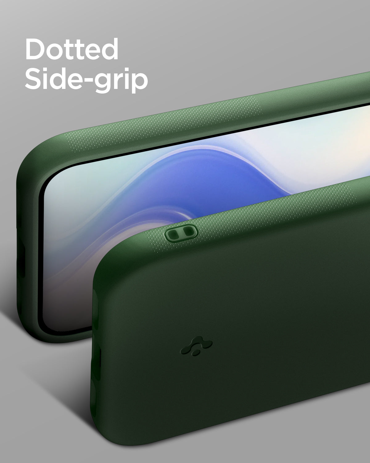 ACS11446 - Pixel 11 Nano Pop (Mag Fit) Avo Green close up showing the textured side grips and integrated strap hole.