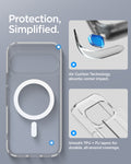 ACS11441 - Pixel 11 Ultra Hybrid (Mag Fit) Clear White case featuring Air Cushion Technology, reinforced corners, and durable hybrid TPU and PC construction.