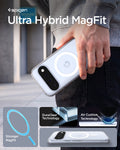 ACS11441 - Pixel 11 Ultra Hybrid (Mag Fit) Clear White lifestyle image featuring the Ultra Hybrid MagFit case with DuraClear technology, Air Cushion protection, and a built in MagFit ring.