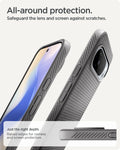 ACS09720 - Pixel 10 Pro XL Case Liquid Air (MagFit) in marble gray showing the all around protection. Safeguard the lens and screen against scratches. Just the right depth of raised edges for camera and screen protection
