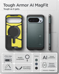 ACS09730 - Pixel 10 Pro XL  Tough Armor AI (MagFit) in Abyss Green showing tough armor ai mag fit. tough as it gets.
