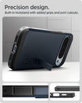 ACS09729 - Pixel 10 Pro XL  Tough Armor AI (MagFit) in Metal Slate showing precision design. built in kickstand with added grips and port cutouts