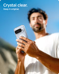 ACS09725 - Pixel 10 Pro XL Case Ultra Hybrid Metal Ring (MagFit) in crystal clear showing the crystal clear design. Keep it original