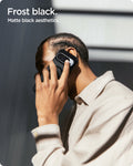 ACS09726 - Pixel 10 Pro XL Case Ultra Hybrid Metal Ring (MagFit) in frost black showing a man talking on the phone