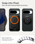 ACS09696 - Pixel 10 Pro Case Liquid Air (MagFit) in green showing the built in magnet ring. More ways to accessorize and charge your pixel. Snap into Pixel. Pair it up with essential MagFit accessories.