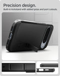 ACS09705 - Pixel 10 Pixel 10 Pro Tough Armor AI (MagFit) in black showing precision design. built in kickstand with added grips and port cutouts