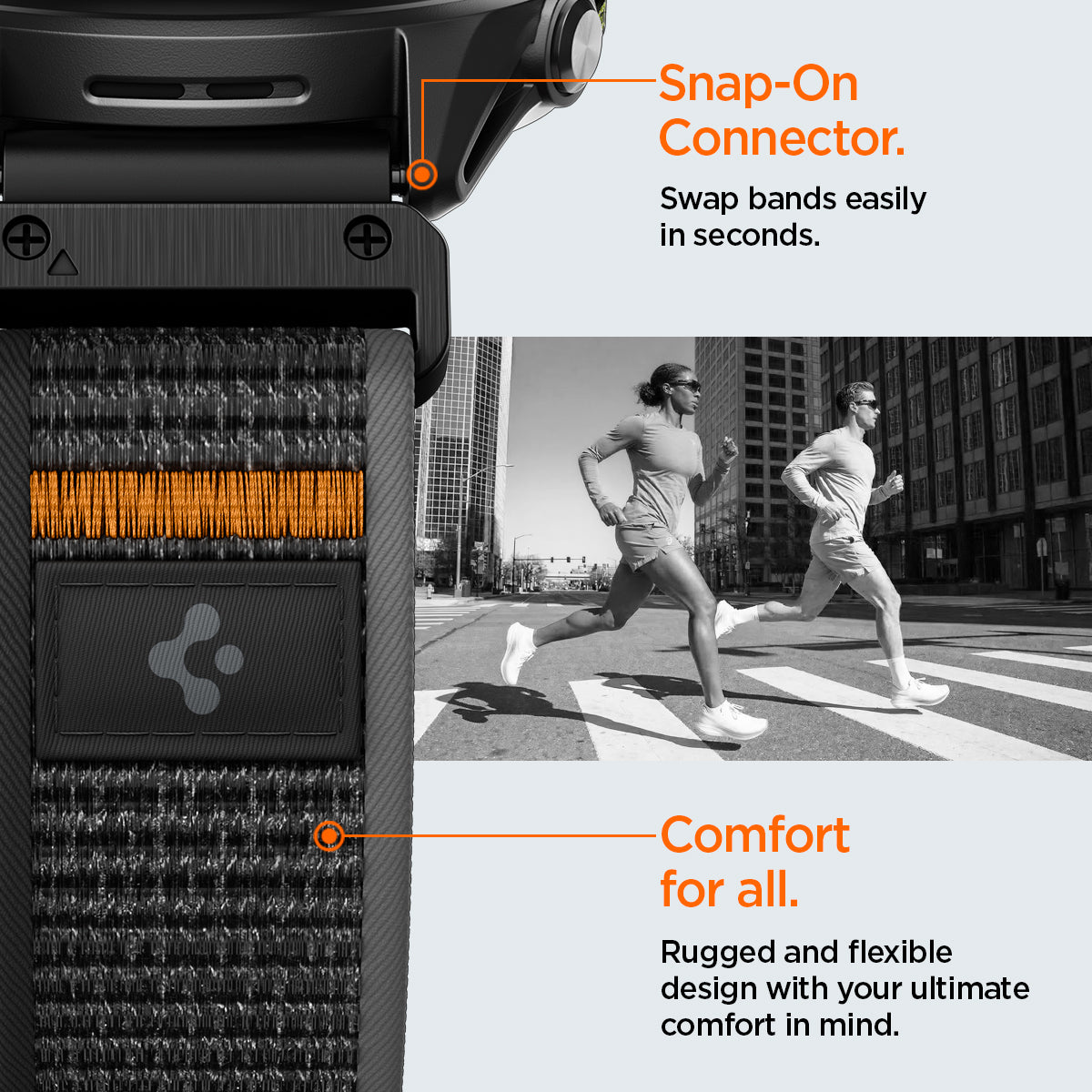 AMP11426 - Gamin 22mm Athlex Air Quick Fit showing Athlex Air 2 Quick Fit 22mm snap-on connector and rugged woven band design for all-day comfort
