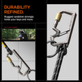 AHP08894 - Carabiner | LF101 in black showing the durability refined. Rugged carabiner strongly holds your keys and more.