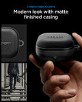 ACS11203 - Galaxy Buds 4 Series - Classic Fit in Black showing carbon fiber accents. modern look with matte finished casing