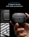 ACS11200 - Galaxy Buds 4 Series Rugged Armor in Matte Black showing carbon fiber accent. rugged design with total protection
