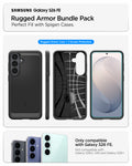 ACS11640 - Galaxy S26 FE Rugged Armor + Glass rugged Armor bundle with case and two screen protectors designed specifically for Galaxy S26 FE