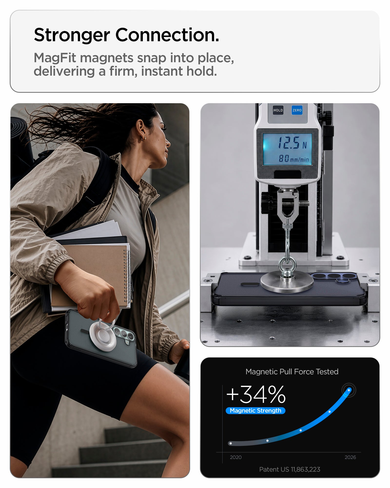 ACS11637 - Galaxy S26 FE Ultra Hybrid (Mag Fit) strong Mag Fit connection with 34 percent increased magnetic strength for a firm and secure hold