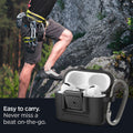 ACS04755 - Apple AirPods Pro Case Lock Fit in matte black showing the easy to carry. Never miss a beat on-the-go
