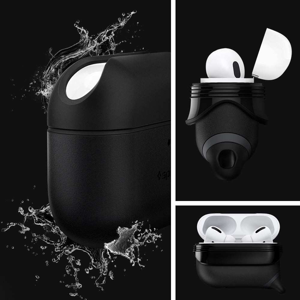 ASD00542 - Apple AirPods Pro / AirPods Pro 2 Case Slim Armor IP in black showing the different angles