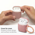 074CS27598 - Apple AirPods 1 / 2 Case Urban Fit in rose gold showing the cover to cover. Protect it from drops and surface scratches