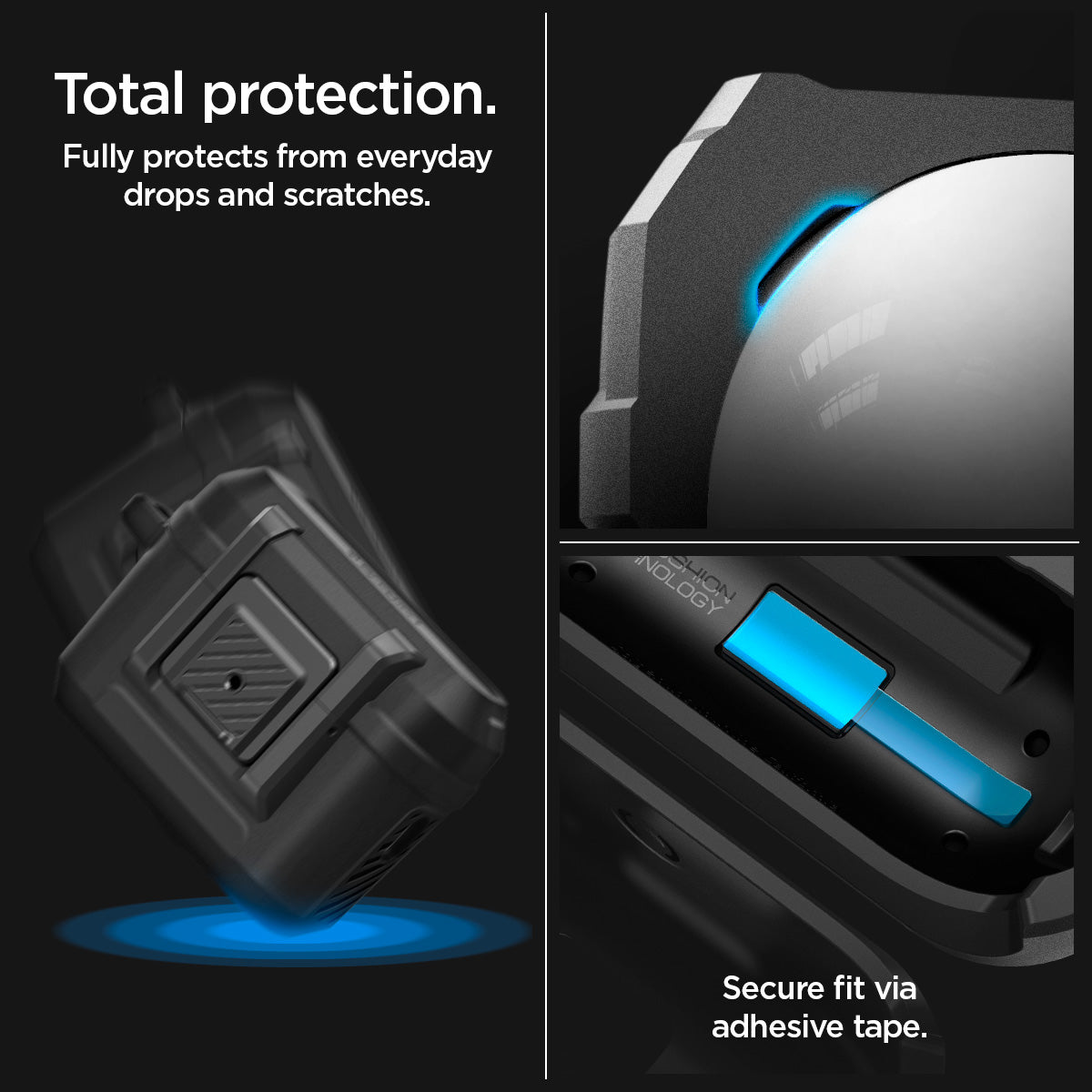 ACS05485total protection. Fully protects from everyday drops and scratches. Secure fit via adhesive tape