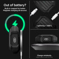 ACS05480 - Apple AirPods Pro 2 Case Tough Armor in black showing the built-in magnet for better MagSafe charging all-around, Lightning + USB-C. Charge wirelessly.