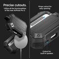 ACS05480 - Apple AirPods Pro 2 Case Tough Armor in black showing the precise cutouts. Utilize all the functionalities of the new AirPods Pro 2. Hinge cutout for easy opening, cutout for built-in speaker