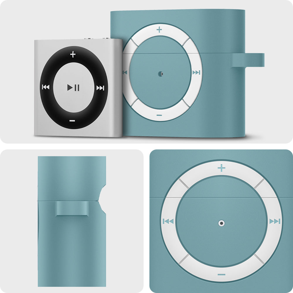 ASD02215 - Apple AirPods 3 Case Classic Shuffle in cactus green showing the different angles