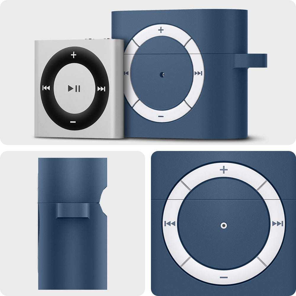 ASD02216 - Apple AirPods 3 Case Classic Shuffle in deep blue showing the different angles