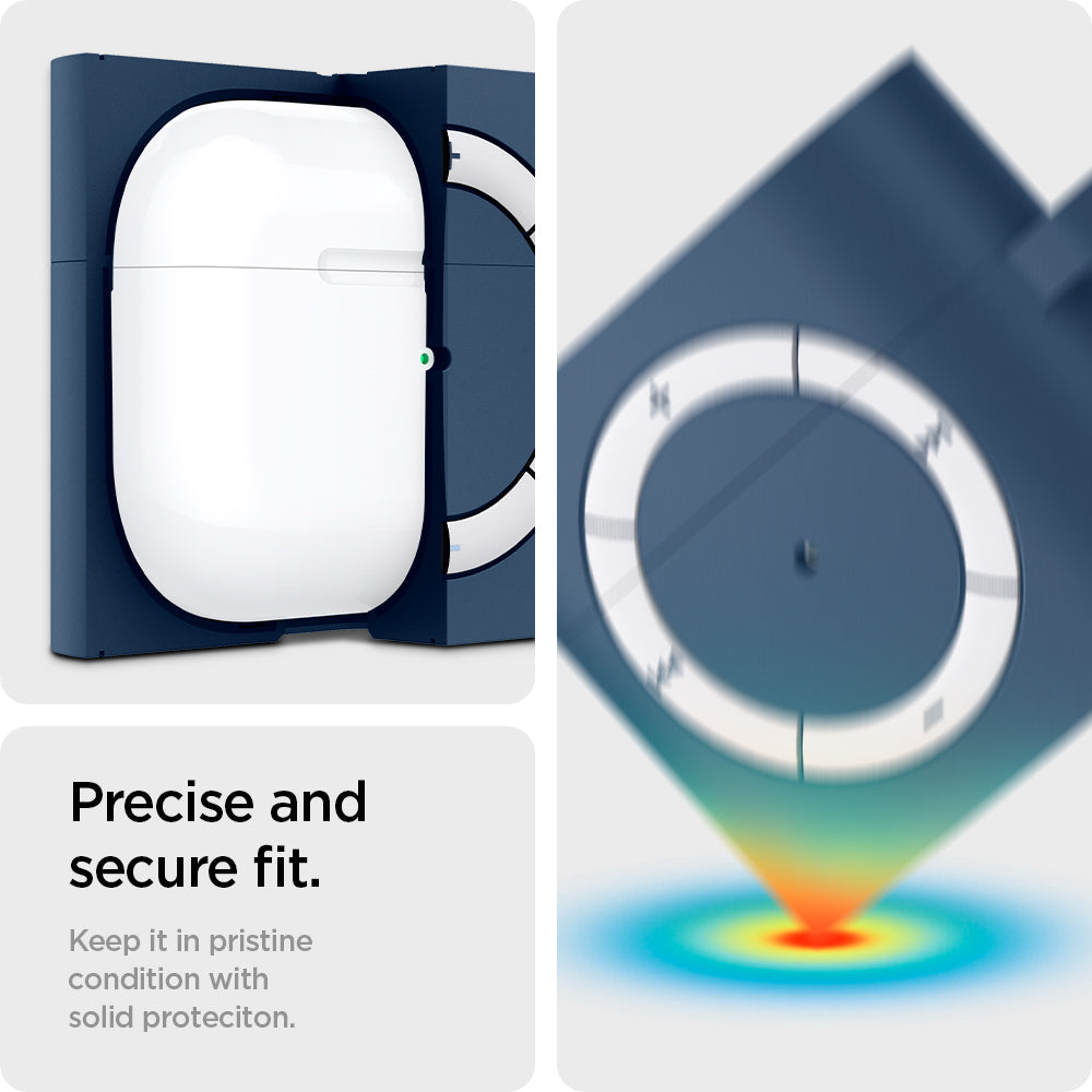 ASD02216 - Apple AirPods 3 Case Classic Shuffle in deep blue showing the precise and secure it. Keep it pristine condition with solid 
