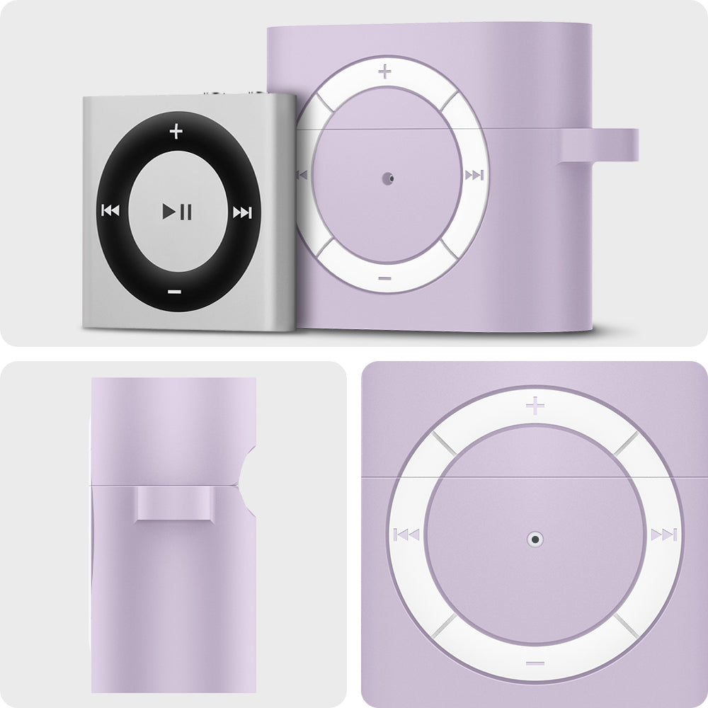 ASD02214 - Apple AirPods 3 Case Classic Shuffle in lavender showing the different angles