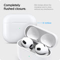 ASD01986 - Apple Airpods 3 Shine Shield in metallic silver showing the completely flushed closure. Slim design allows the charging case to close without any interference. 0.03mm