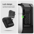 ACS09020 - AirPods 4 Case Lock Fit in Matte Black showing the lock design. Locking mechanism holds case shut to keep it intact