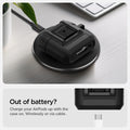 ACS09020 - AirPods 4 Case Lock Fit in Matte Black showing charging your Airpods up with the case on. Wirelessly or via cable
